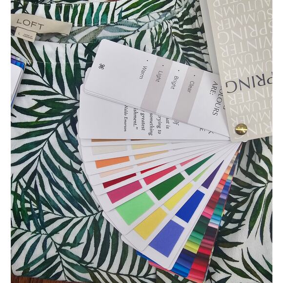 LOFT Green Palm Leaf Blouse - Picture 5 of 6